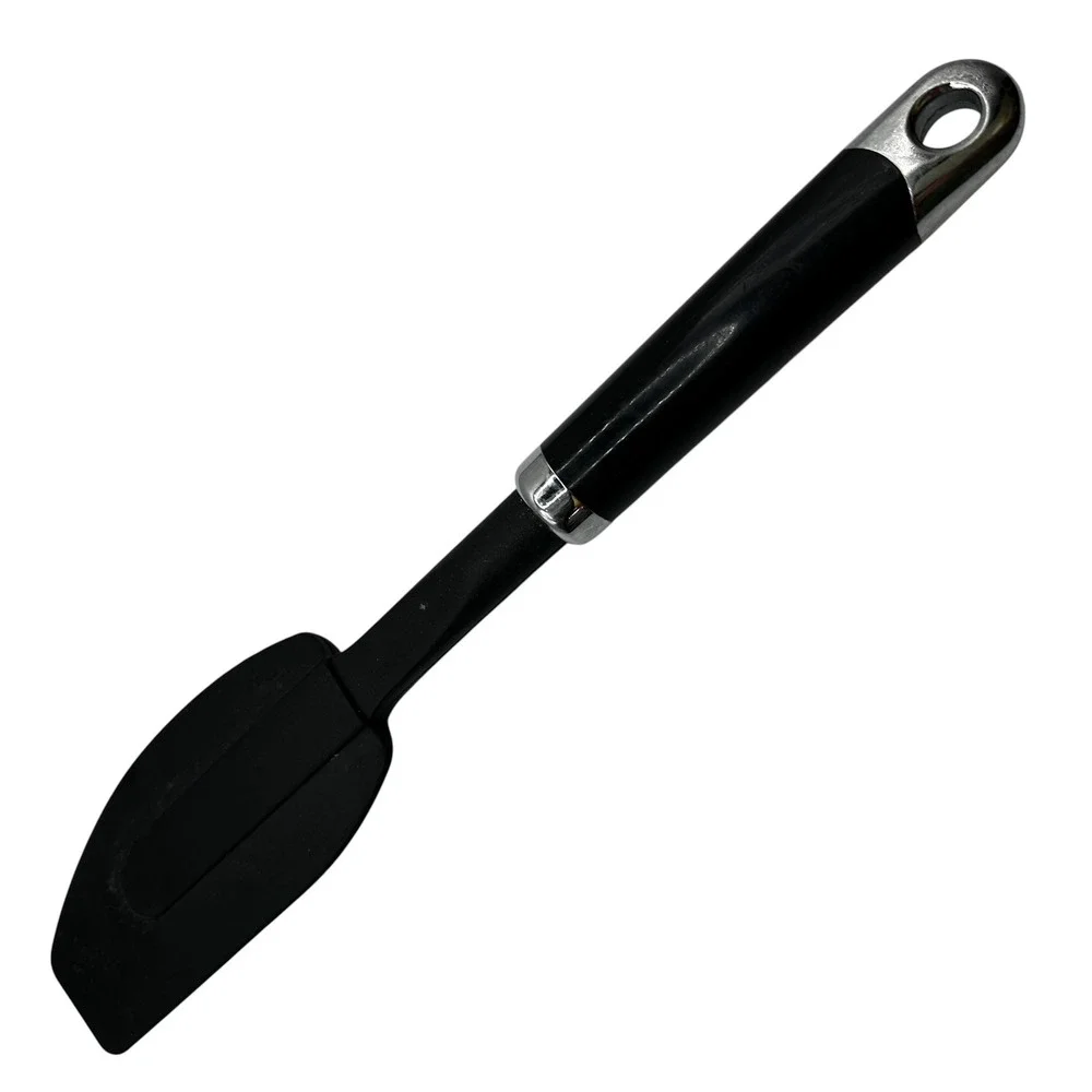 KitchenAid Silicone‎ Scraper Spatula White Handle Heat Resistant Black 12.5 Inch